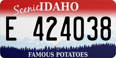 ID license plate E424038