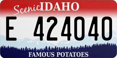 ID license plate E424040