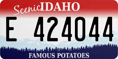 ID license plate E424044