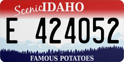ID license plate E424052