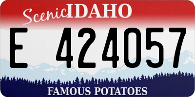 ID license plate E424057