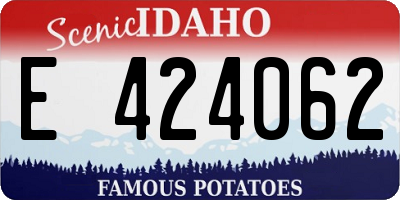 ID license plate E424062