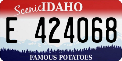 ID license plate E424068