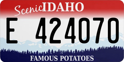 ID license plate E424070