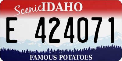 ID license plate E424071