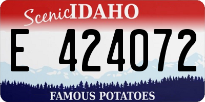 ID license plate E424072