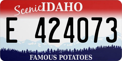 ID license plate E424073