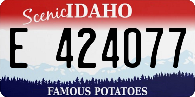 ID license plate E424077
