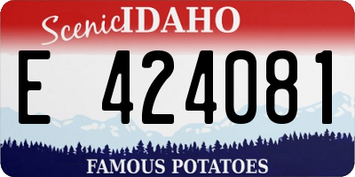 ID license plate E424081