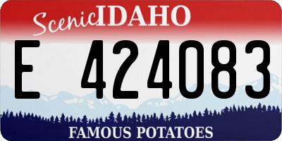 ID license plate E424083