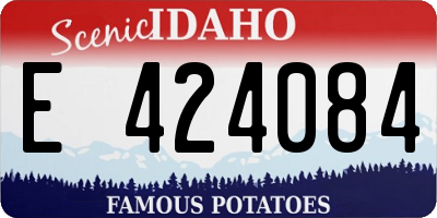 ID license plate E424084