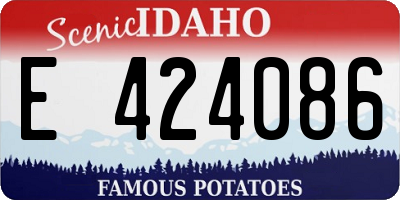 ID license plate E424086