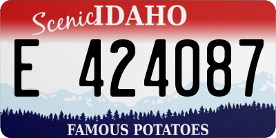 ID license plate E424087