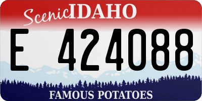 ID license plate E424088