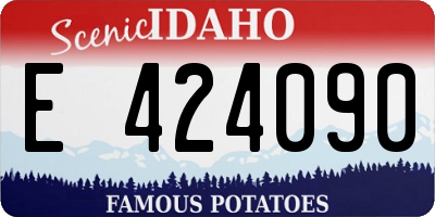 ID license plate E424090