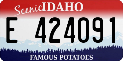 ID license plate E424091