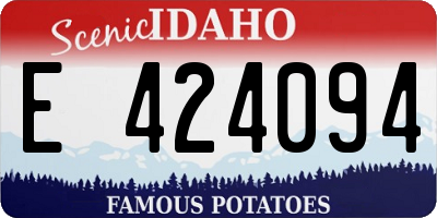 ID license plate E424094
