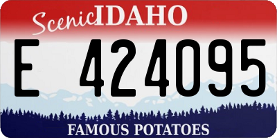 ID license plate E424095