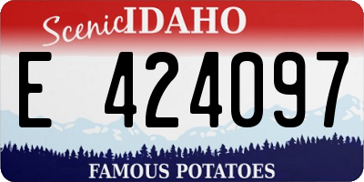 ID license plate E424097