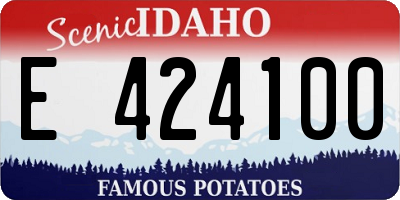 ID license plate E424100