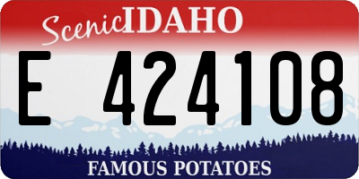 ID license plate E424108