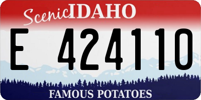ID license plate E424110