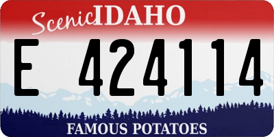 ID license plate E424114