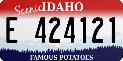 ID license plate E424121