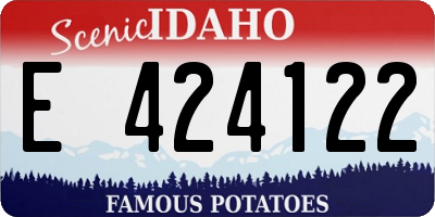ID license plate E424122