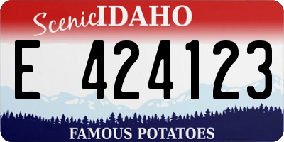 ID license plate E424123