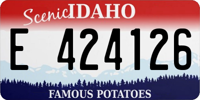 ID license plate E424126