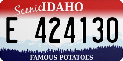 ID license plate E424130