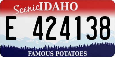 ID license plate E424138