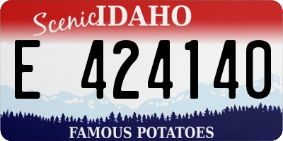 ID license plate E424140