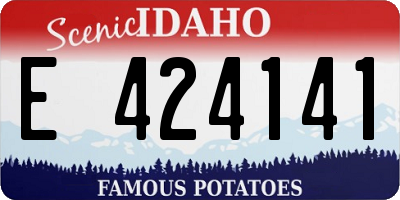 ID license plate E424141