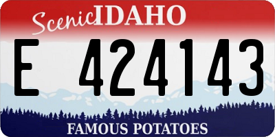 ID license plate E424143