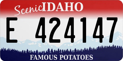 ID license plate E424147