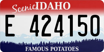 ID license plate E424150