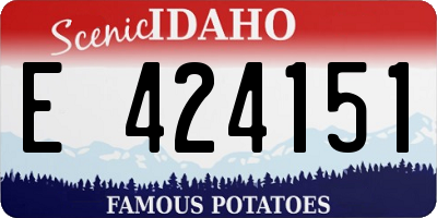 ID license plate E424151