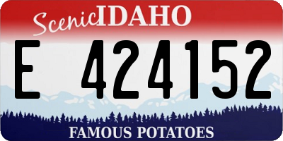 ID license plate E424152