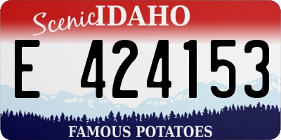 ID license plate E424153