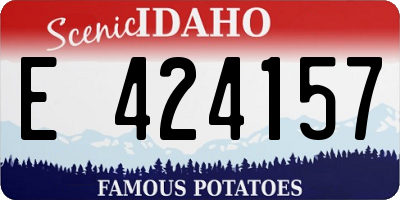 ID license plate E424157