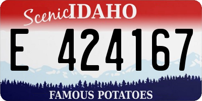 ID license plate E424167