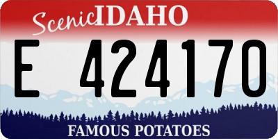 ID license plate E424170