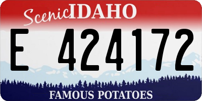 ID license plate E424172