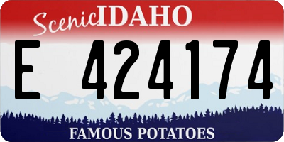 ID license plate E424174