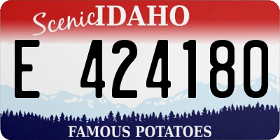 ID license plate E424180