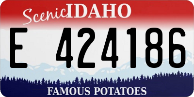 ID license plate E424186