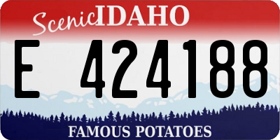 ID license plate E424188