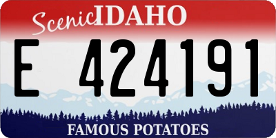 ID license plate E424191